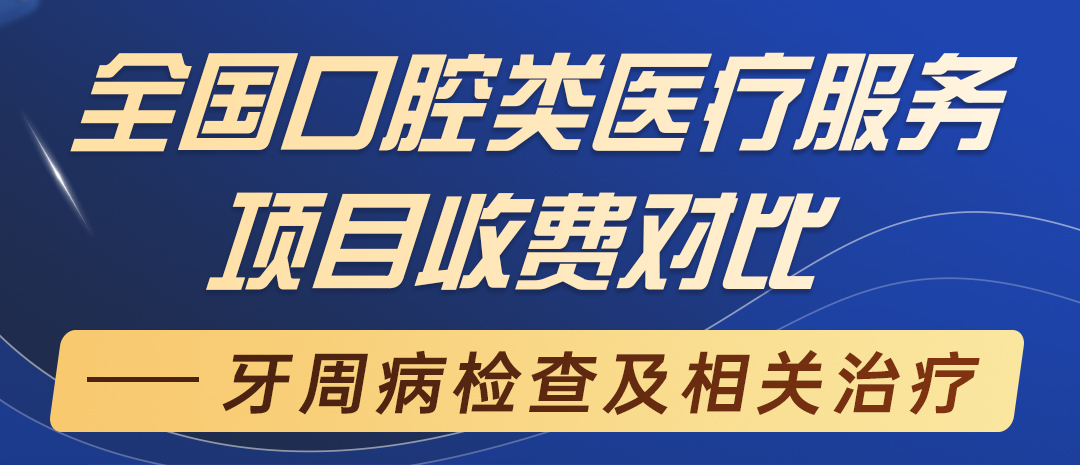 全国口腔类医疗服务项目收费对比——牙周病检查及相关治疗